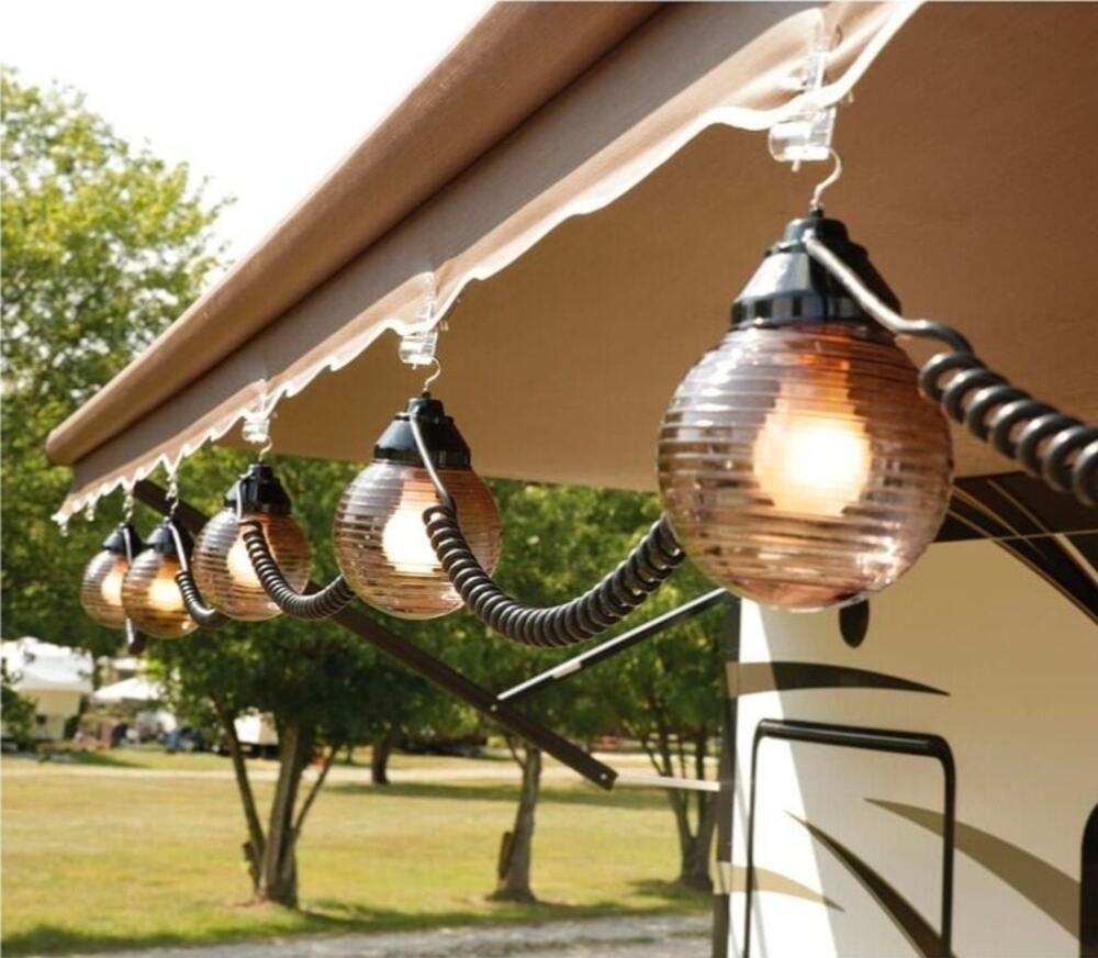 Elegant Outdoor Illumination Bronze Weather-proof Globe Lights 30' Coiled Cord